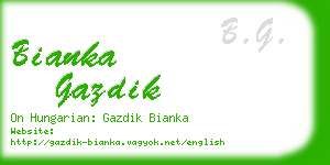 bianka gazdik business card